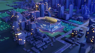 Stadium at night